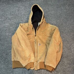 Vintage Carhartt Duck Hooded Zip Jacket Made USA Men’s large